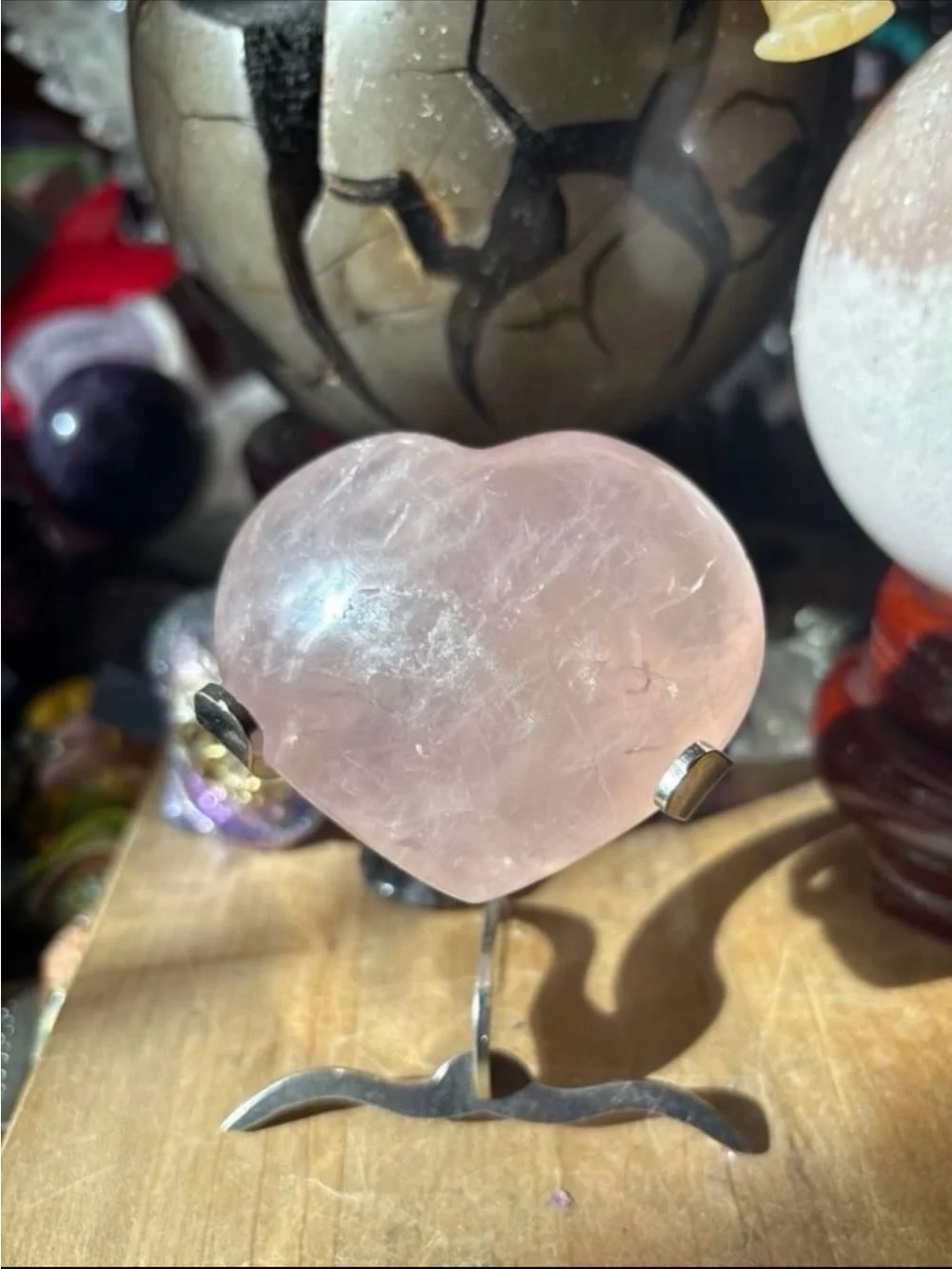 Mozambique Rose Quartz Heart